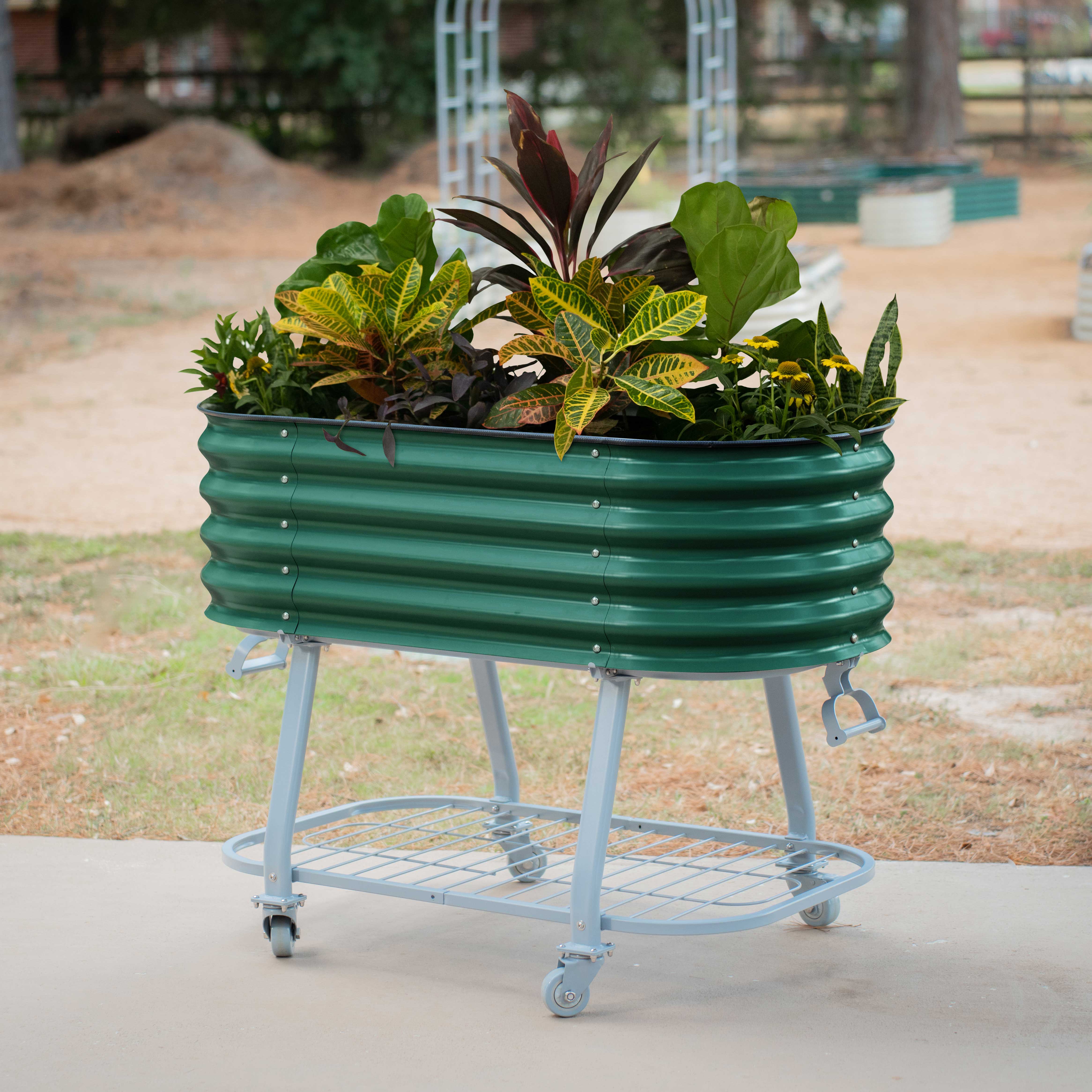 Elevated Rolling Self-Watering Garden Bed