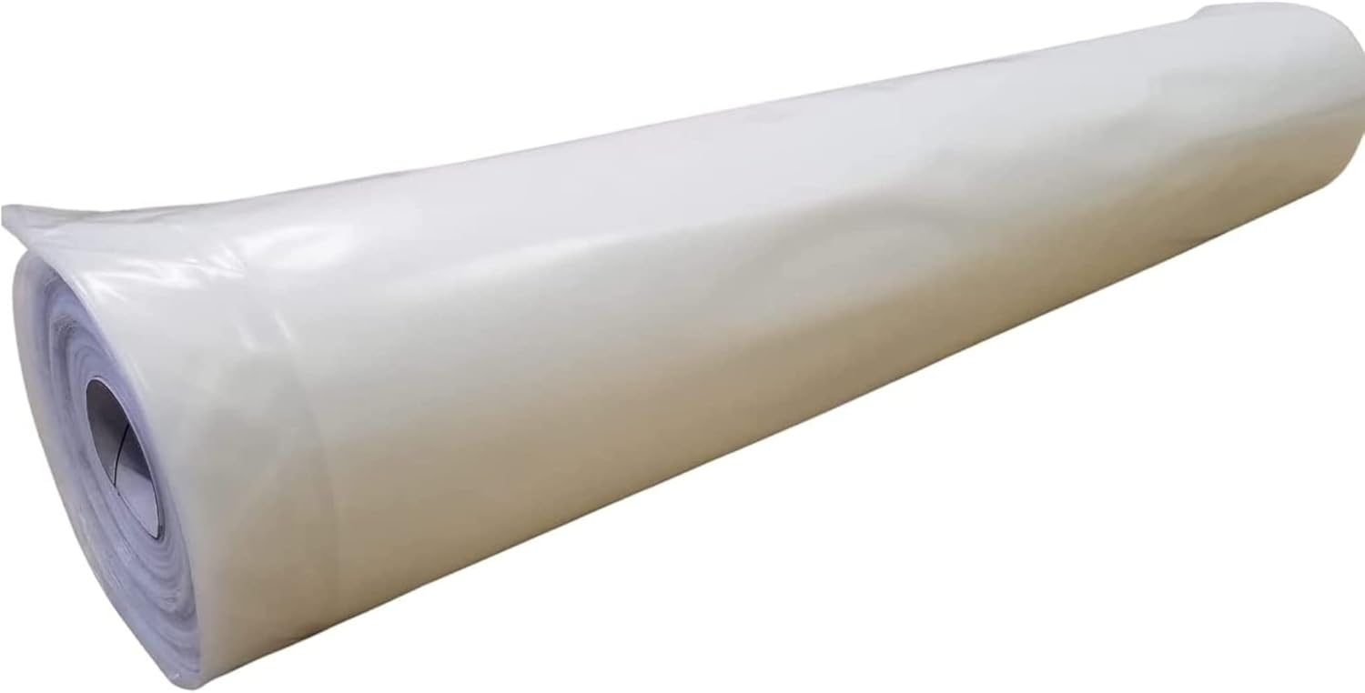 Farm Plastic Supply - Clear Greenhouse Plastic Sheeting - 6 mil - (12' x 28') - 4 Year UV Resistant Polyethylene Greenhouse Film, Hoop House Green House Cover for Gardening, Farming - Team Grow
