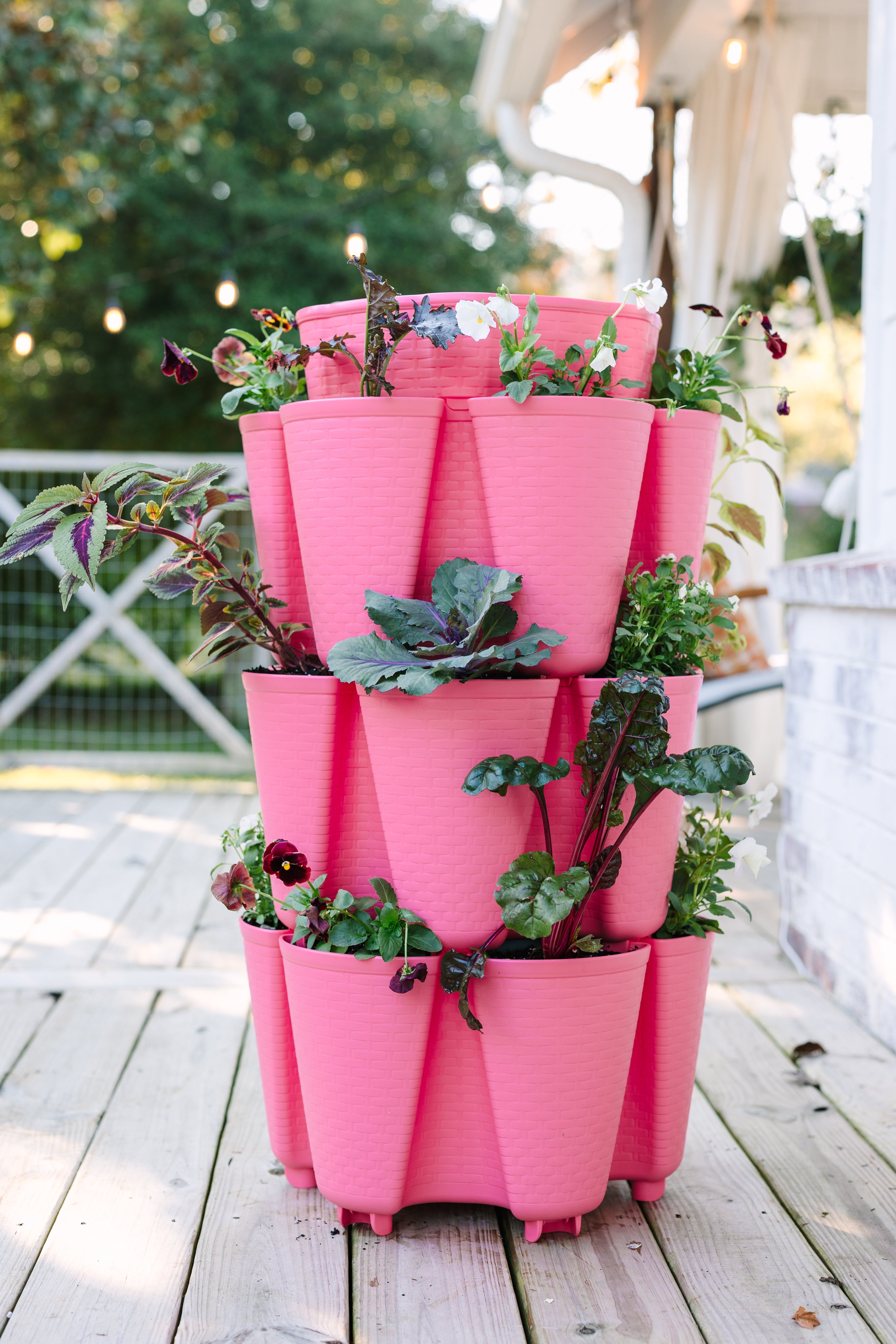 3 Tier GreenStalk Garden Original Vertical Planter - Basket Weave Texture