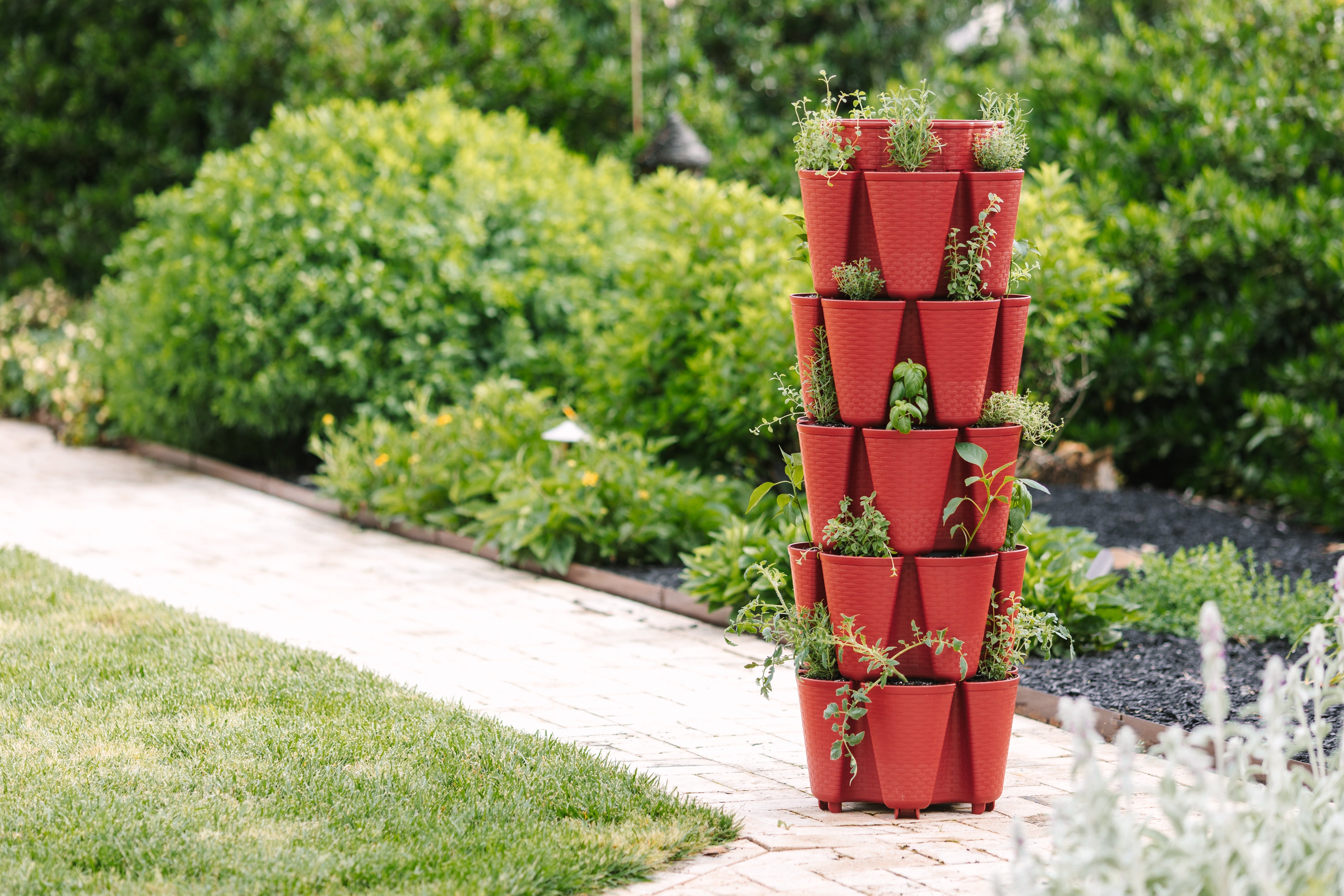 5 Tier GreenStalk Garden Original Vertical Planter - Basket Weave Texture