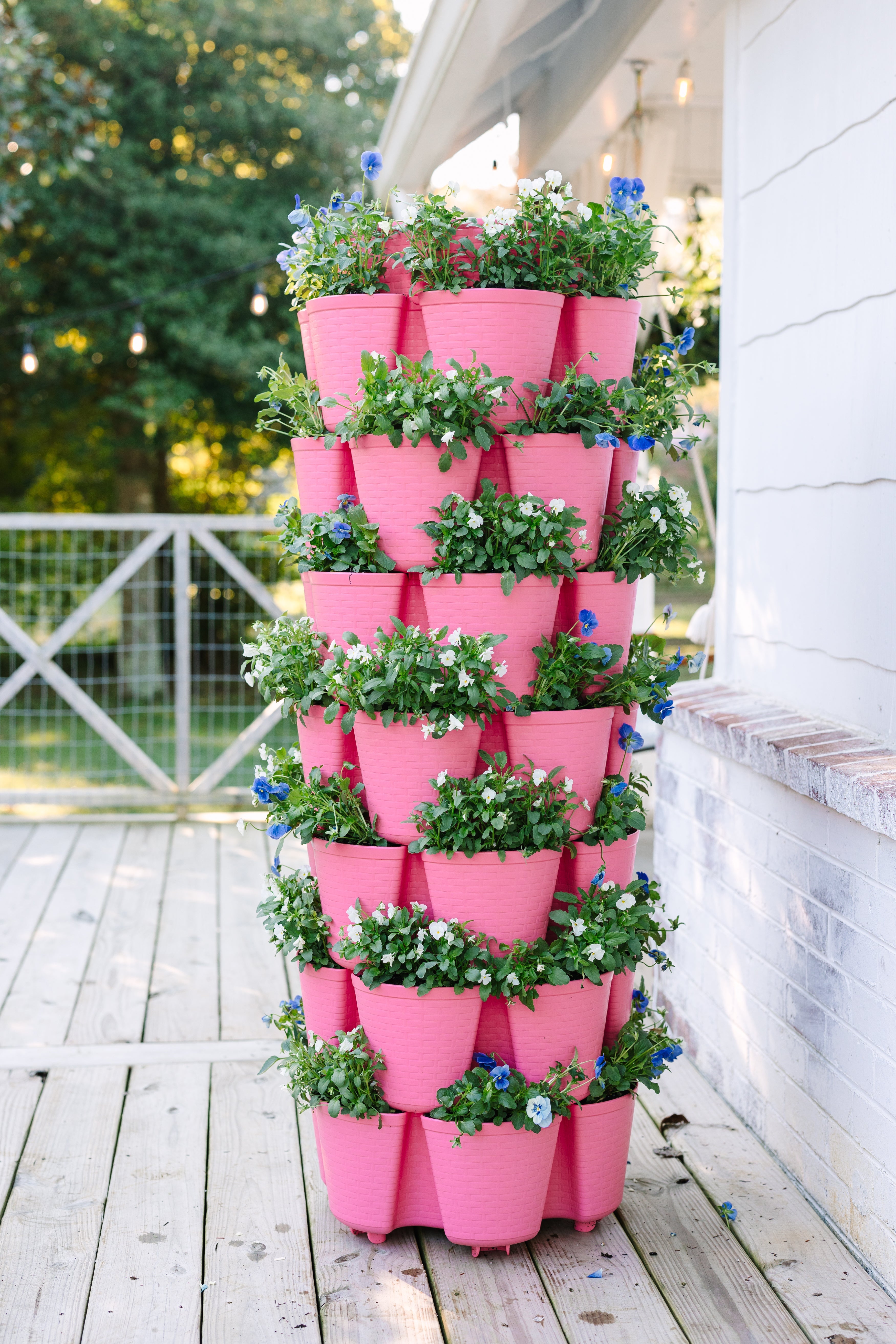 7 foot trellis planter 7 Tier GreenStalk Garden Leaf Vertical Planter - Basket Weave Texture Stunning Stone