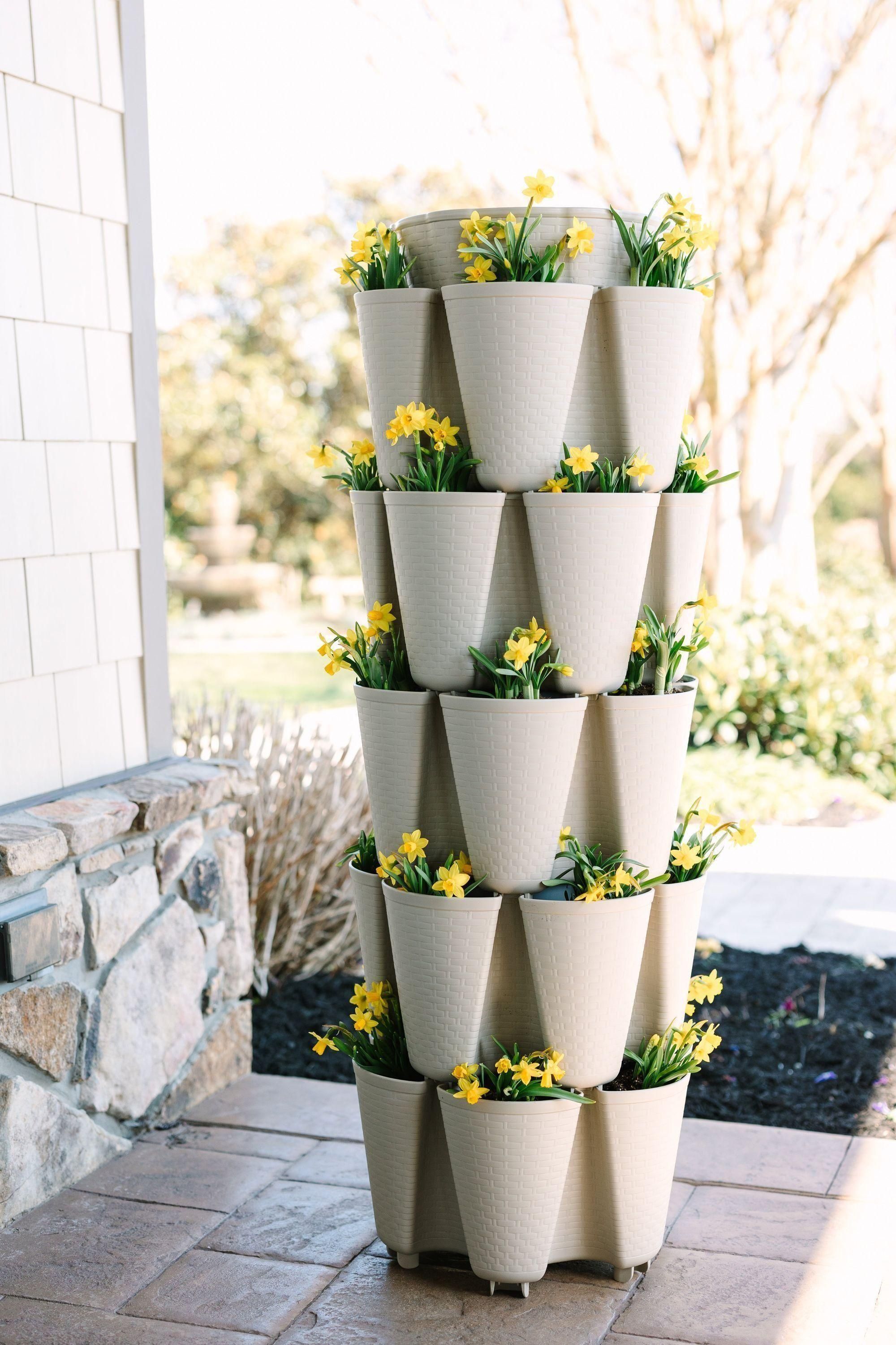 5 Tier GreenStalk Garden Original Vertical Planter - Basket Weave Texture