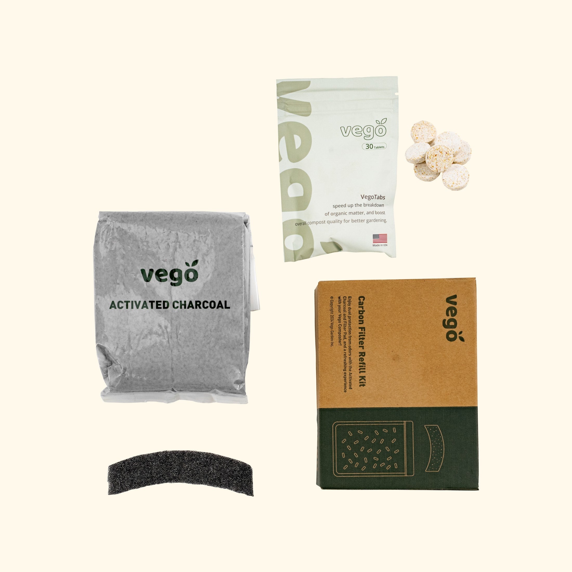 Carbon Filter Refill Kit & VegoTabs Bundle
