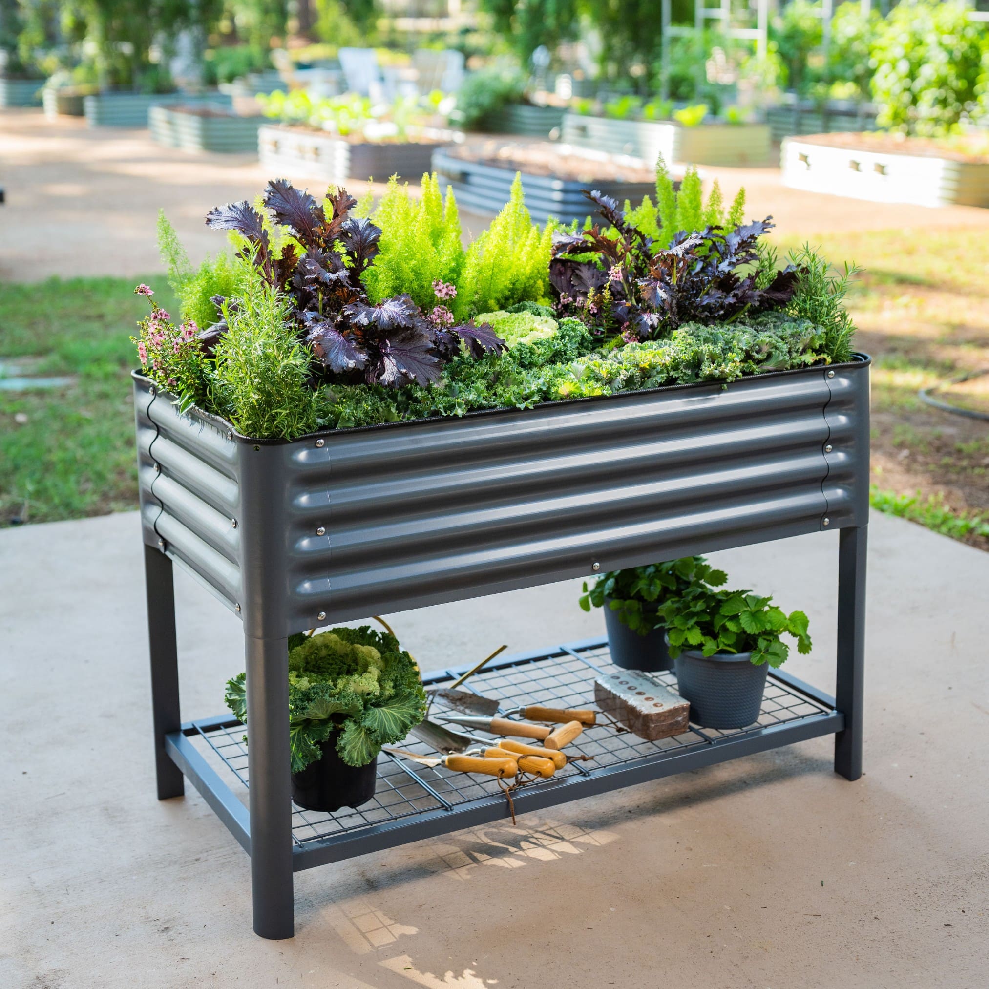 raised garden box planters Elevated Garden Bed