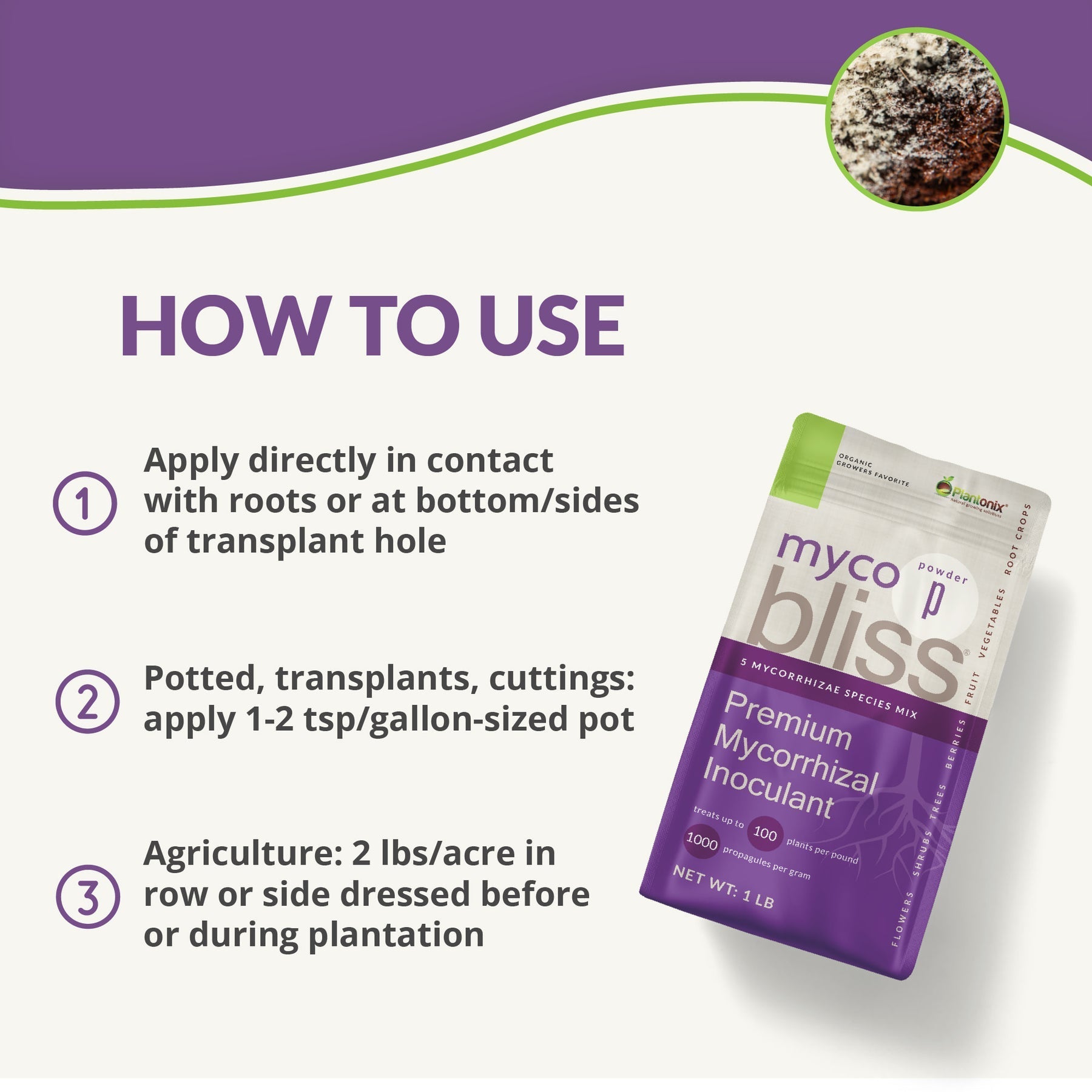 Myco Bliss Mycorrhizal Fungi Inoculant Soil Amendment - Team Grow