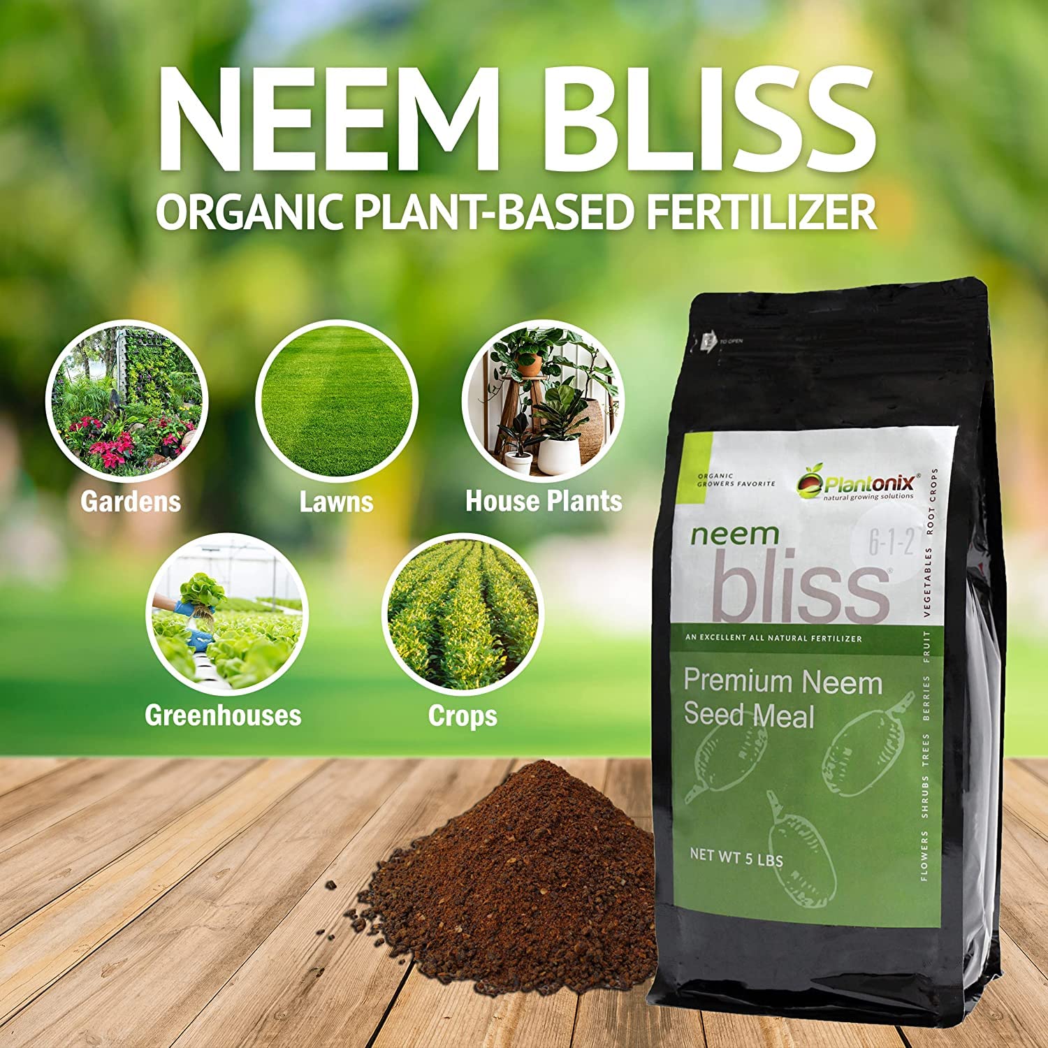 Neem Bliss Meal Premium Neem Seed Meal/ Cake - Nitrogen Source - Team Grow