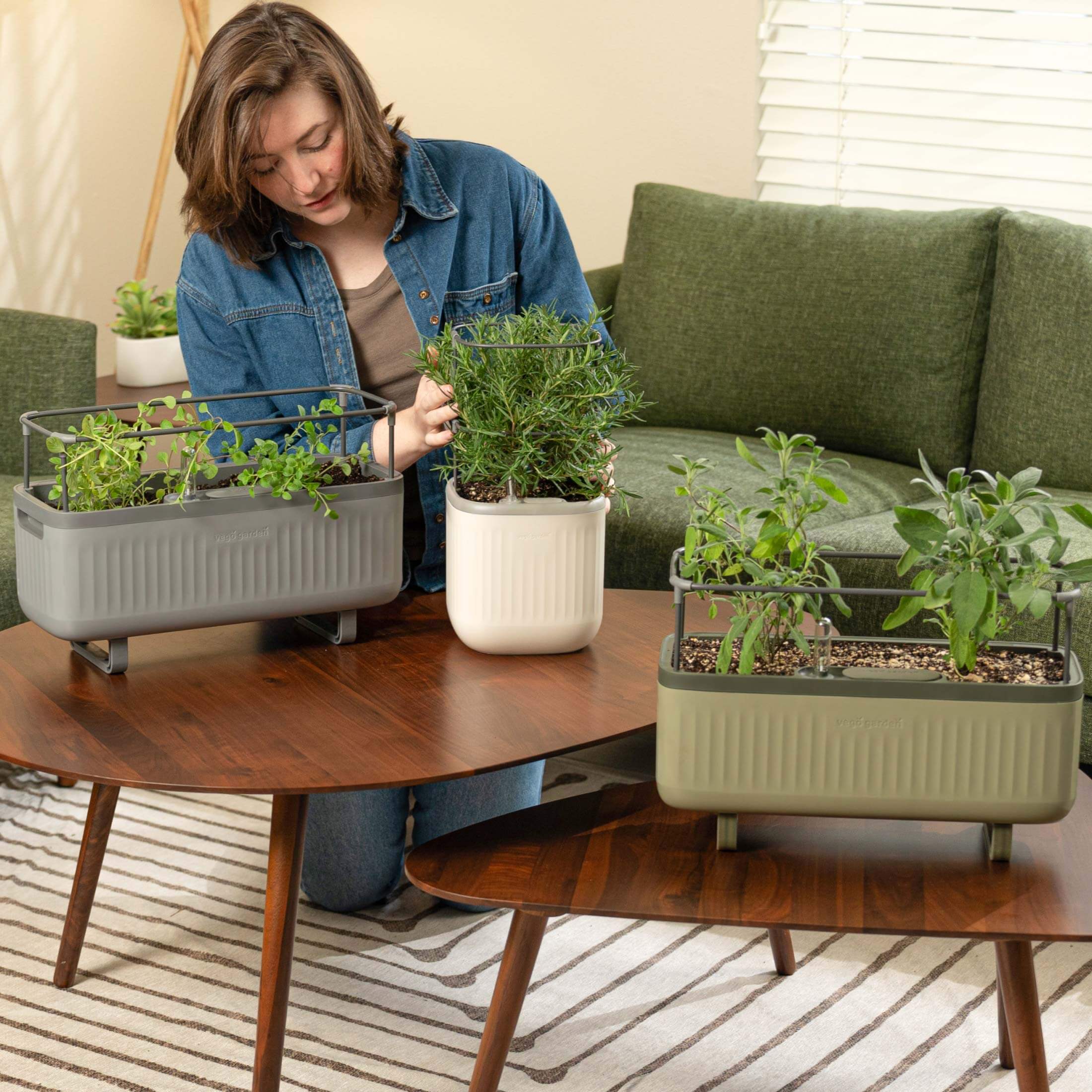 Self - Watering Mini Planter Pot with Trellis - Team Grow