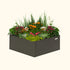 17" Tall Modern 42" x 42" Metal Raised Garden Bed