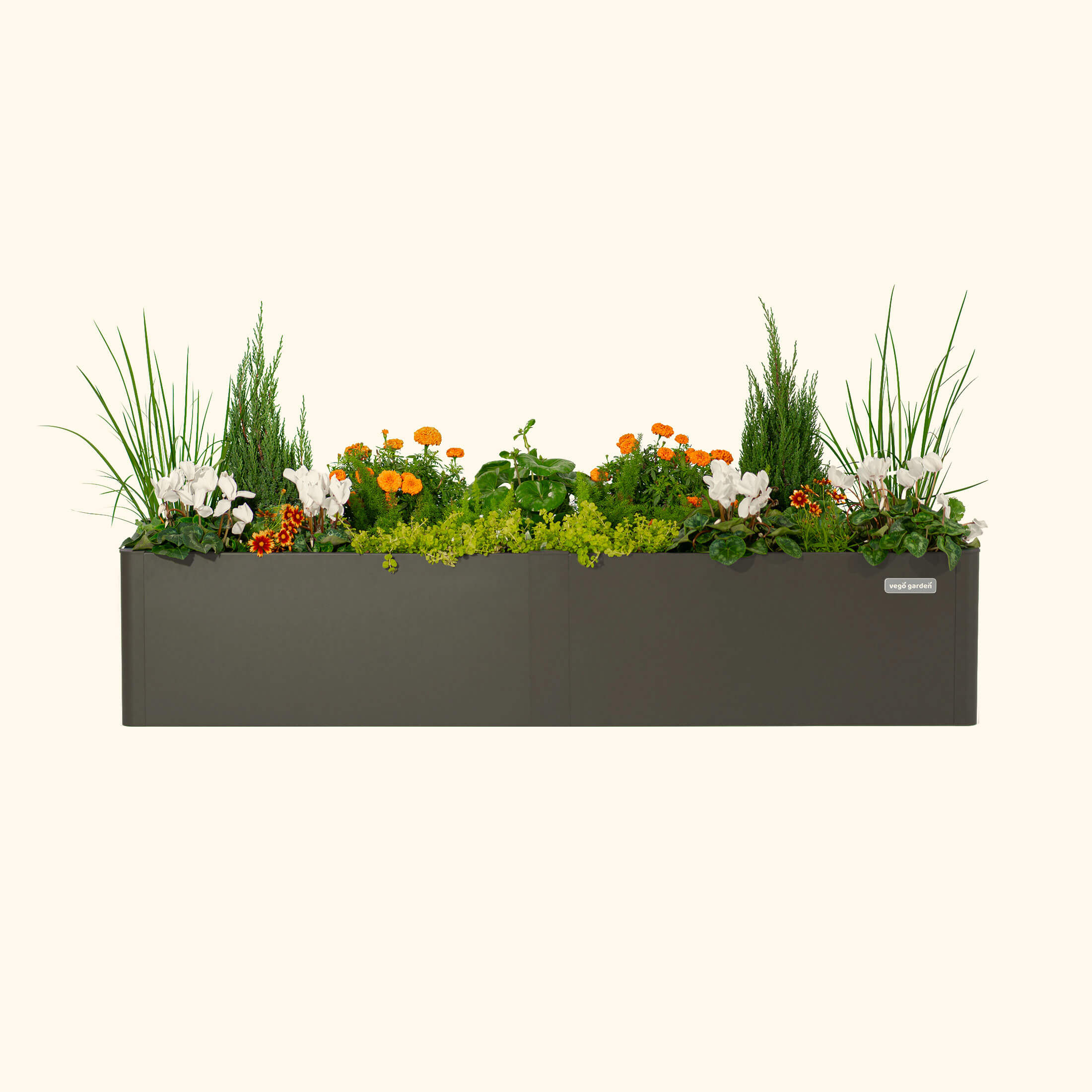 17" Tall Modern 42" x 83" Metal Raised Garden Bed