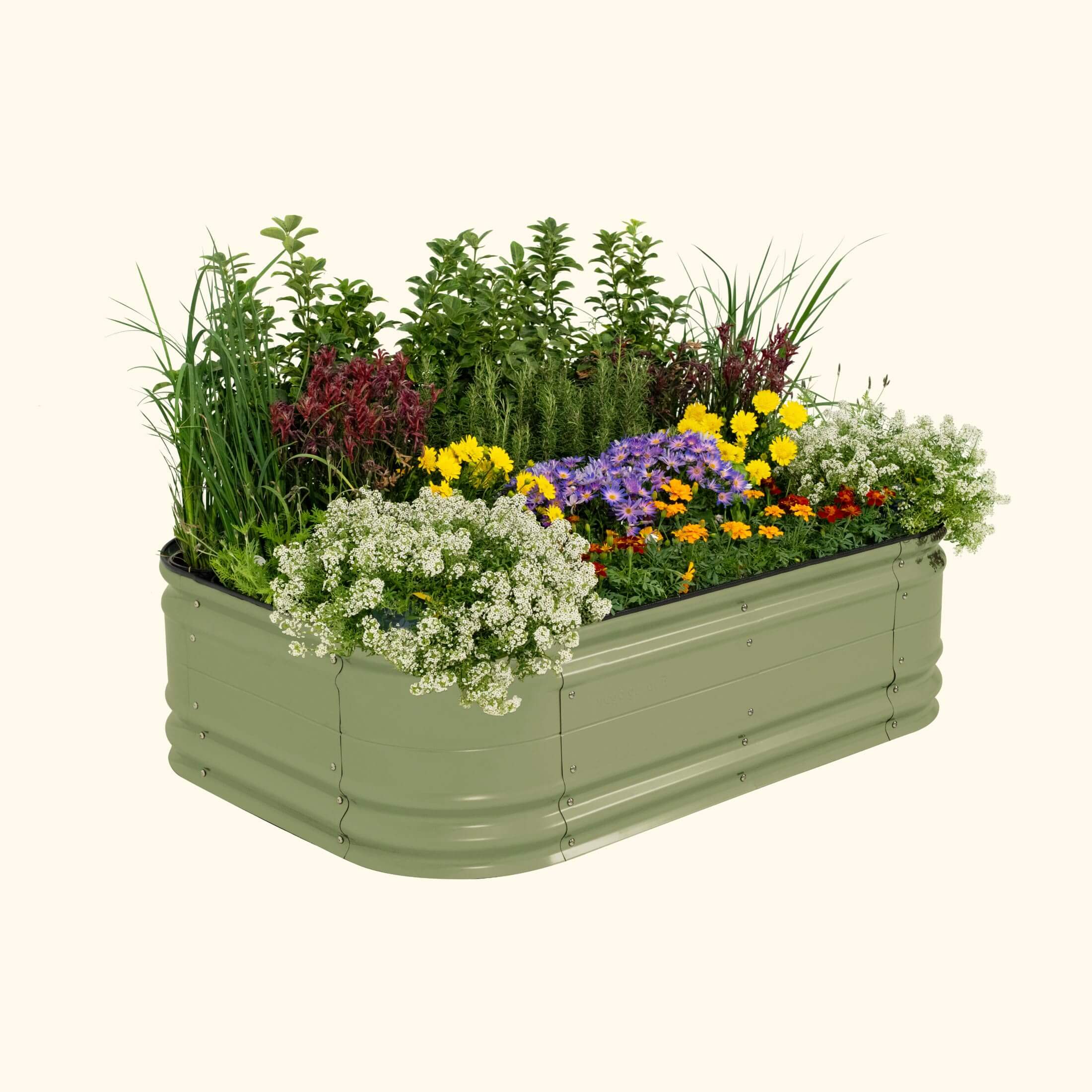 17" Tall 6 In 1 Medium Novel Modular Metal Raised Garden Bed Kit