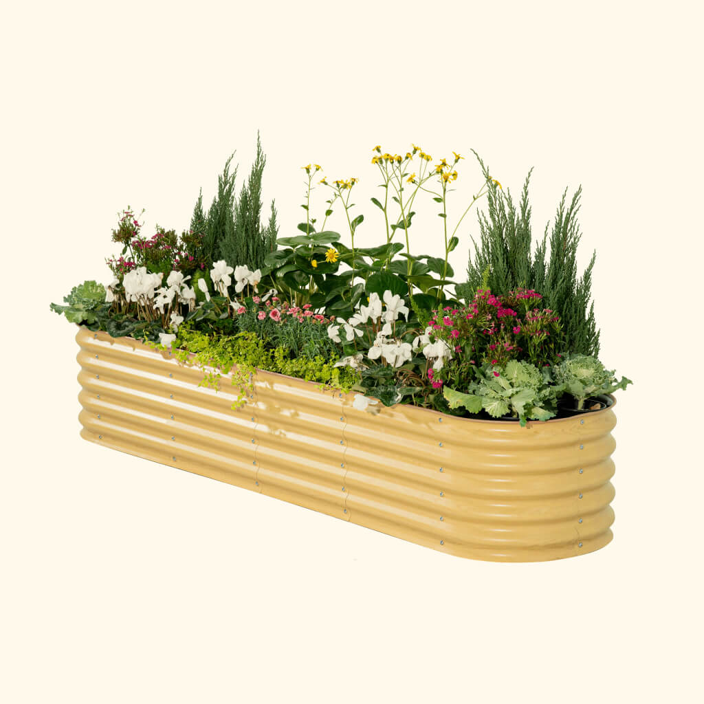 17" Tall 9 In 1 Large Modular Metal Raised Garden Bed Kit