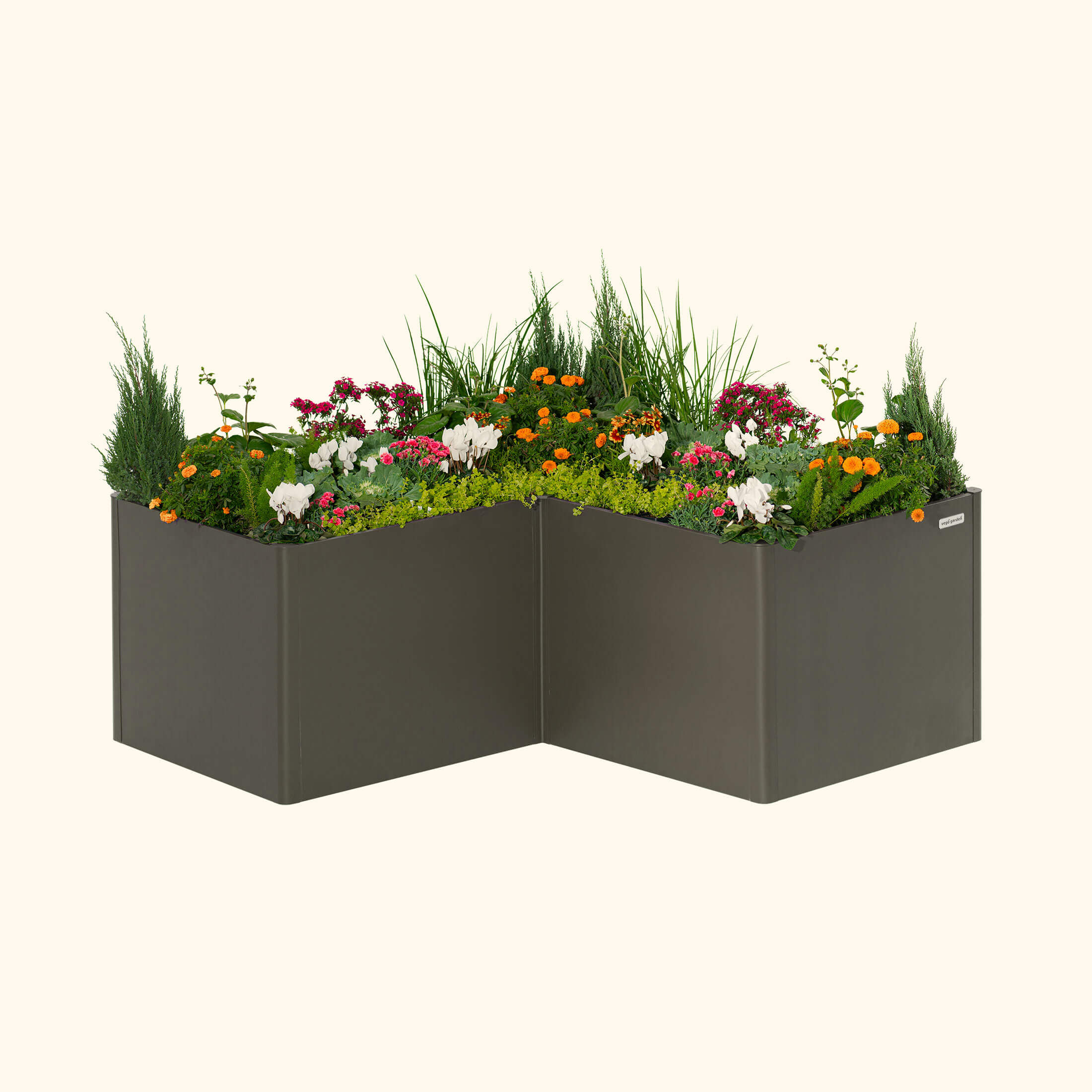 32" Extra Tall Modern 83" x 83" L Shape Metal Raised Garden Bed - 1st Box