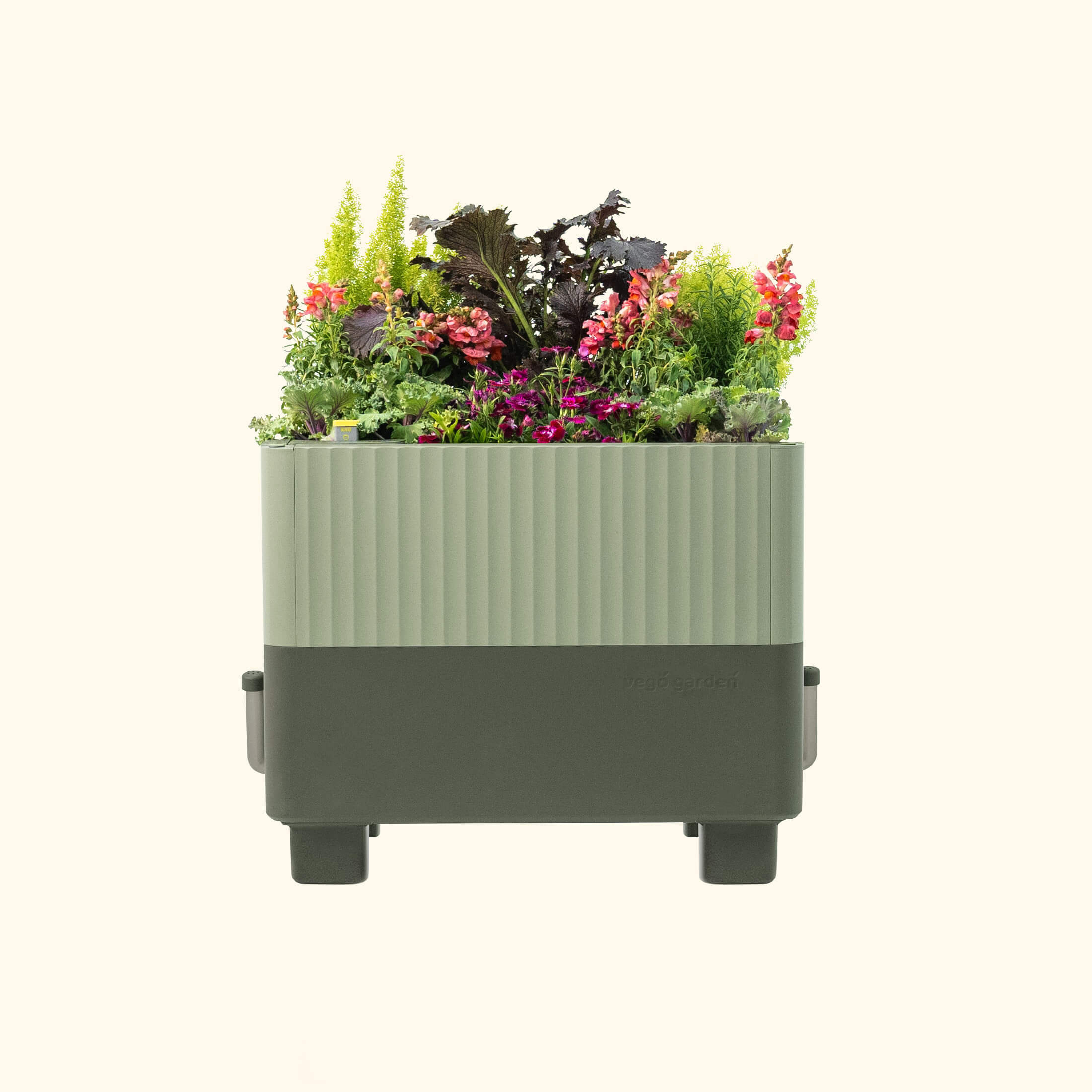 self watering container plants EZCube Self-Watering Planter 21" x 24", Sage Green