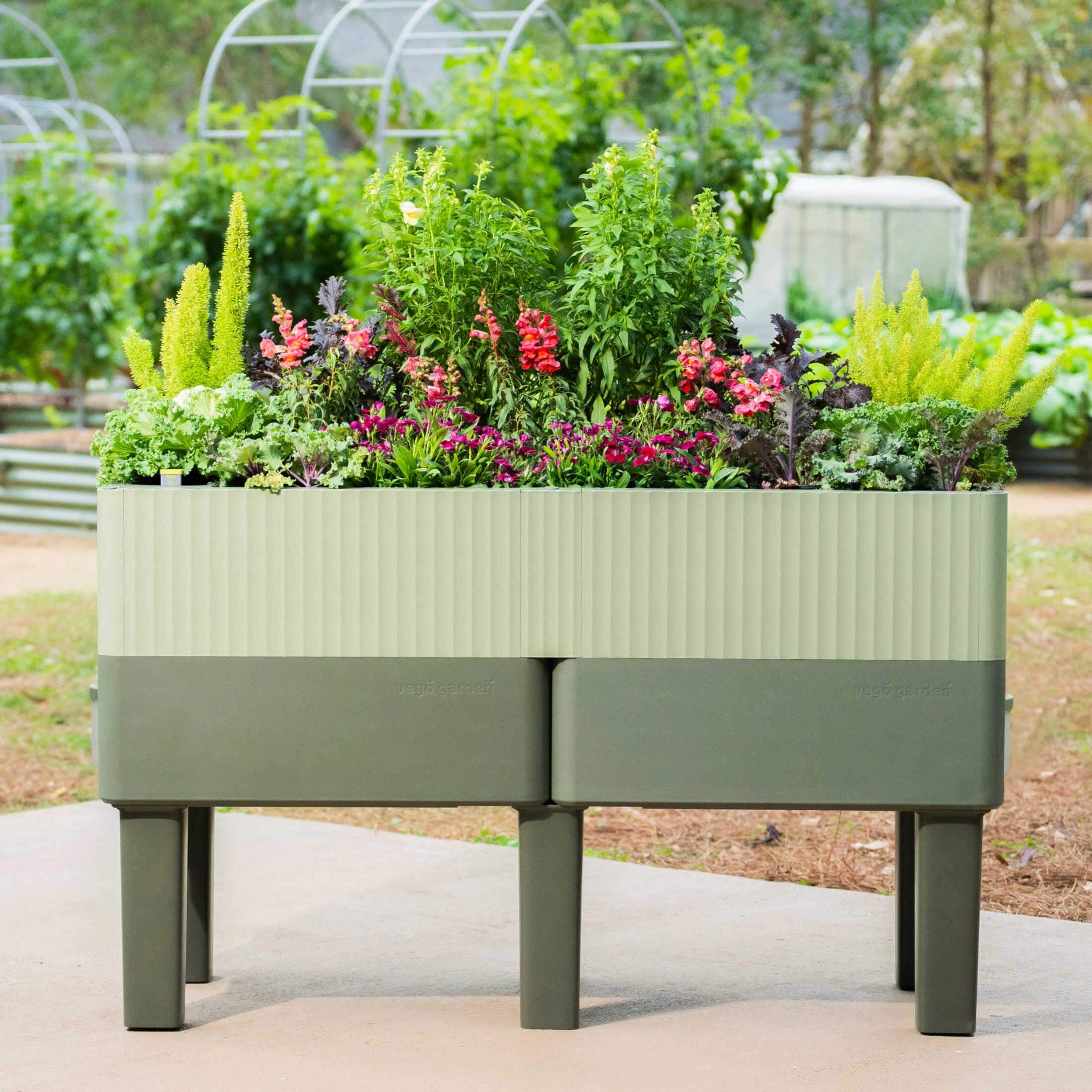 self watering vertical garden planter The EZCube Self-watering Planter 21" x 48" Elevated – Team Grow