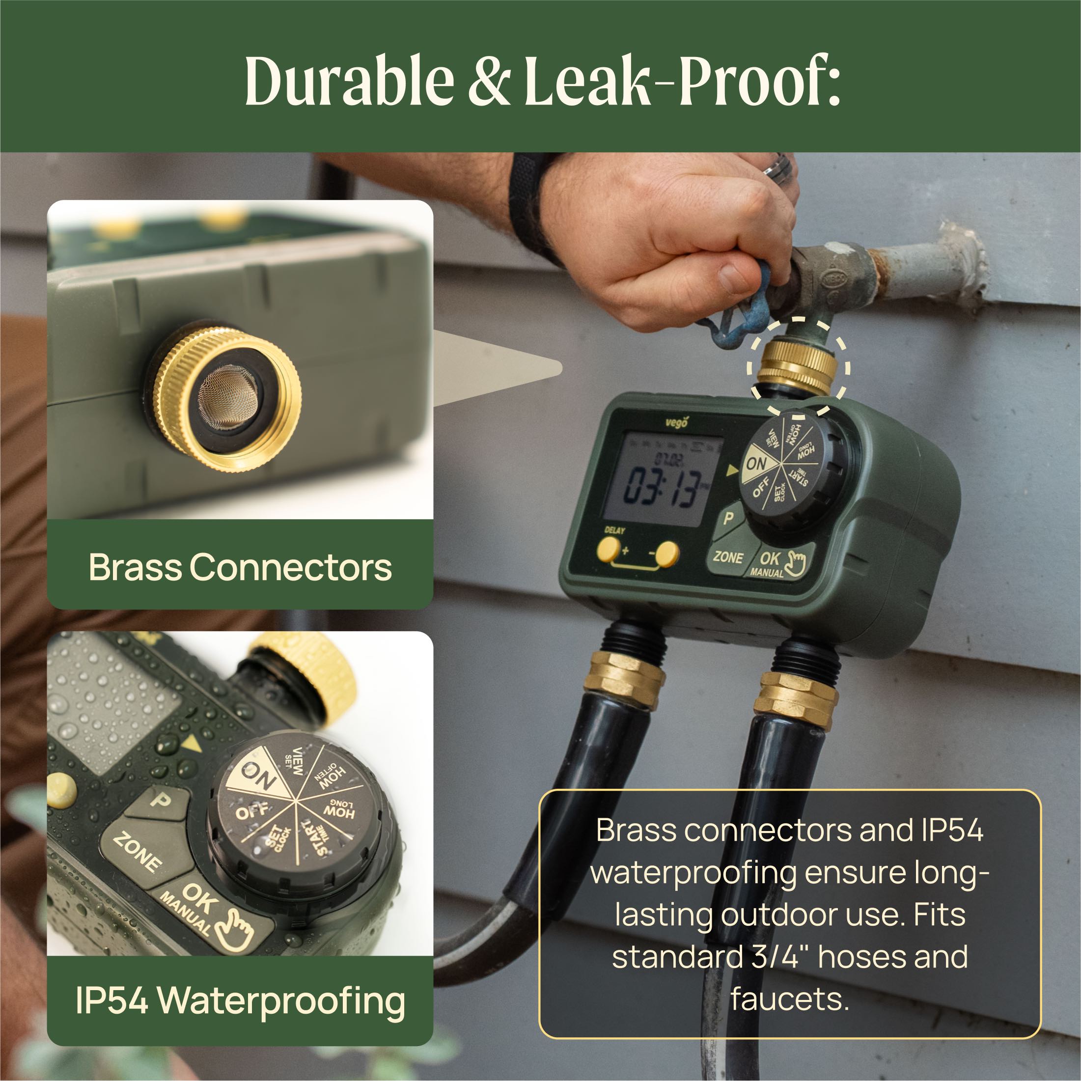 Vego Digital Water Timer -2 Zone