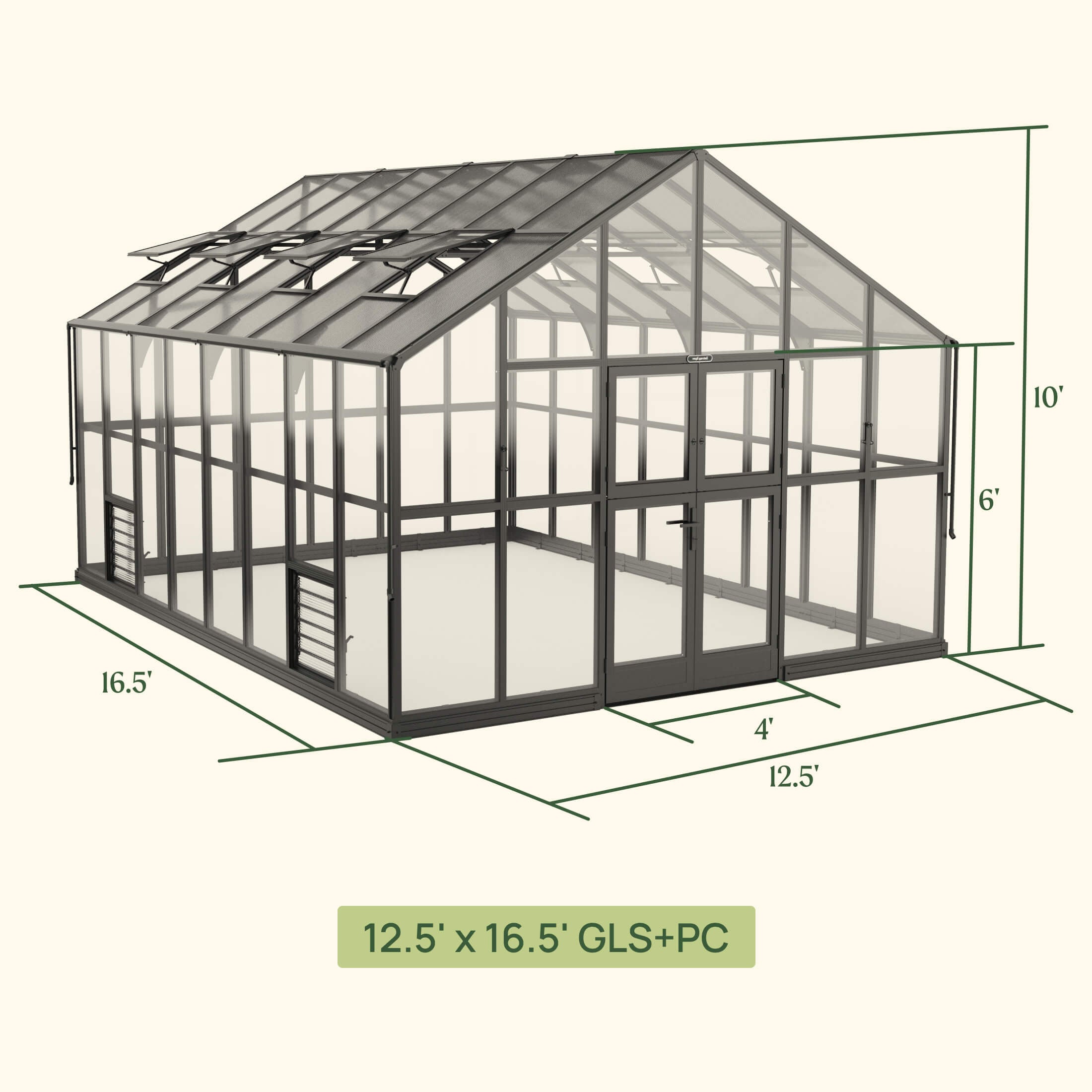 Vego Grand Victorian Greenhouse - 12.5ft Wide - Team Grow
