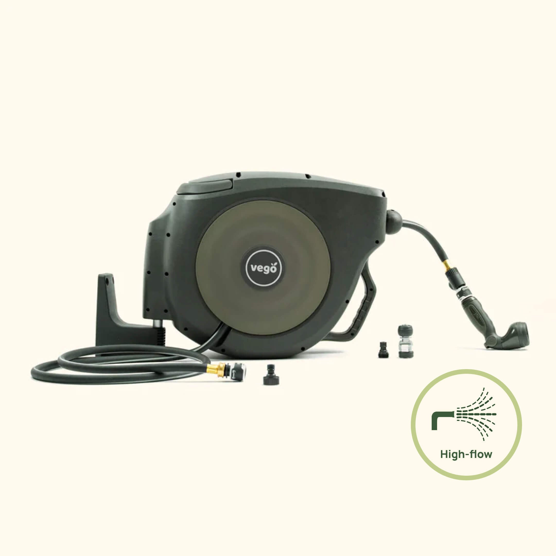 Vego Hi - Flow Retractable Hose Reel Set - Team Grow
