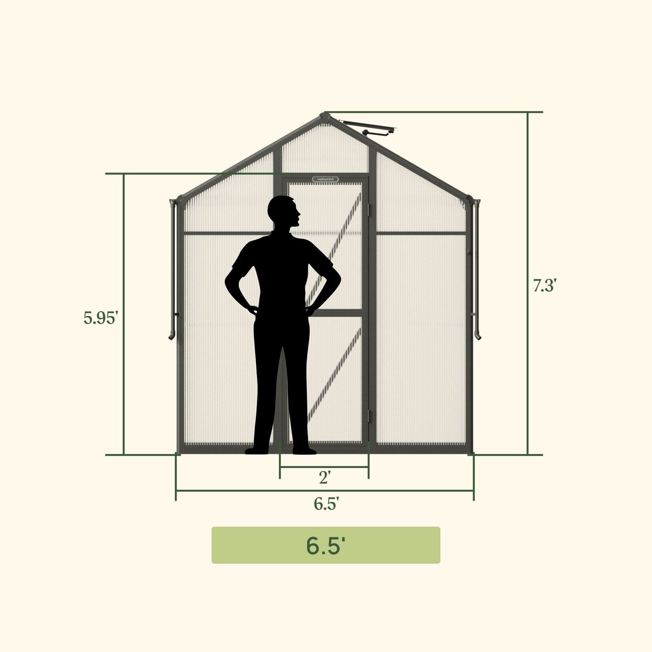 Vego Junior Victorian Greenhouse - 6.5ft Wide - Team Grow
