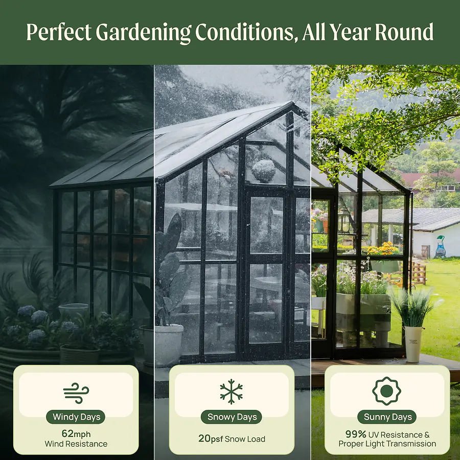 Vego Victorian Greenhouse - 10.5ft Wide - Team Grow