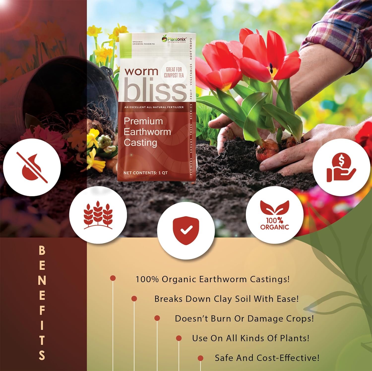 Worm Bliss Premium Organic Earthworm Castings