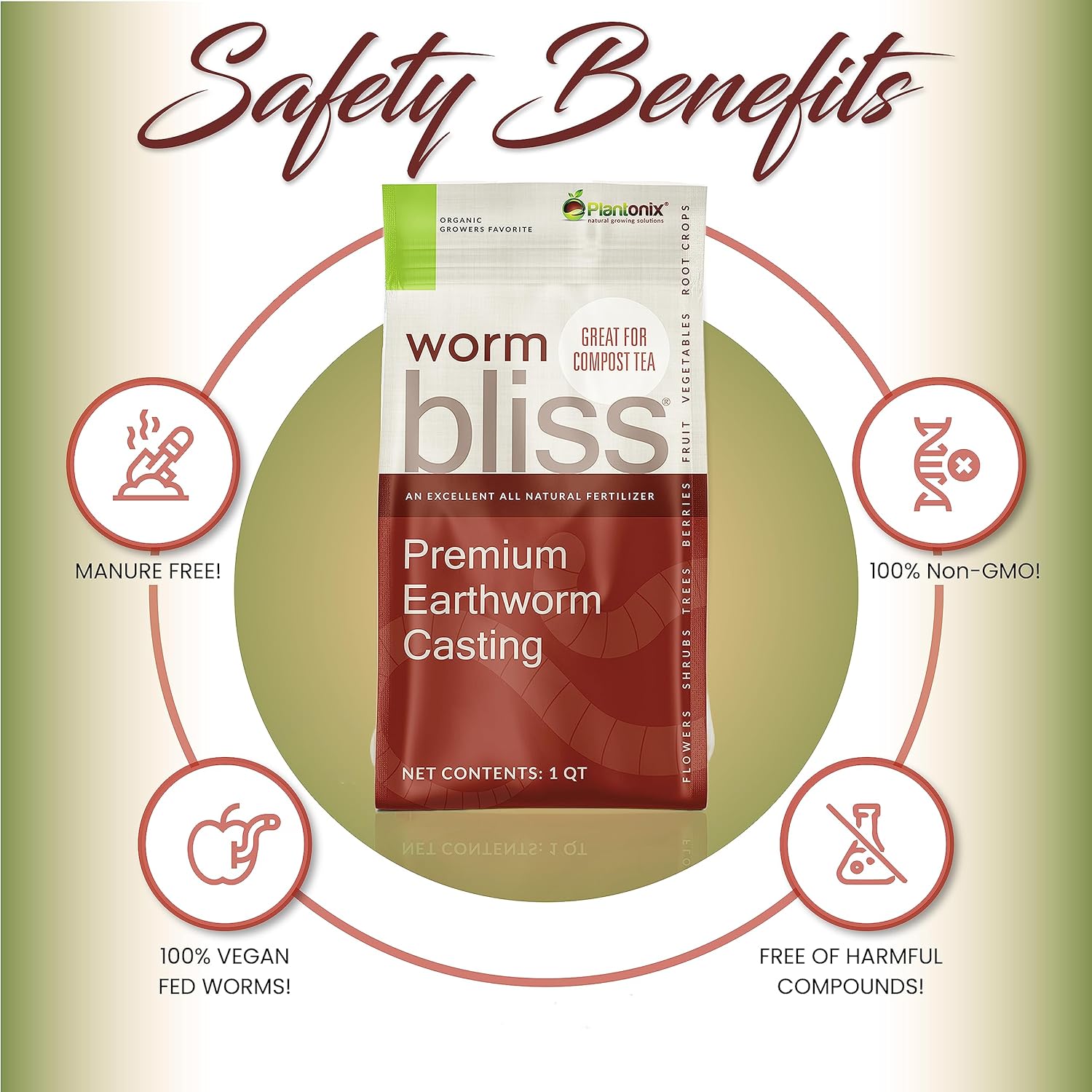 worm castings for pothos Plantonix Worm Bliss Premium Organic Worm Castings
