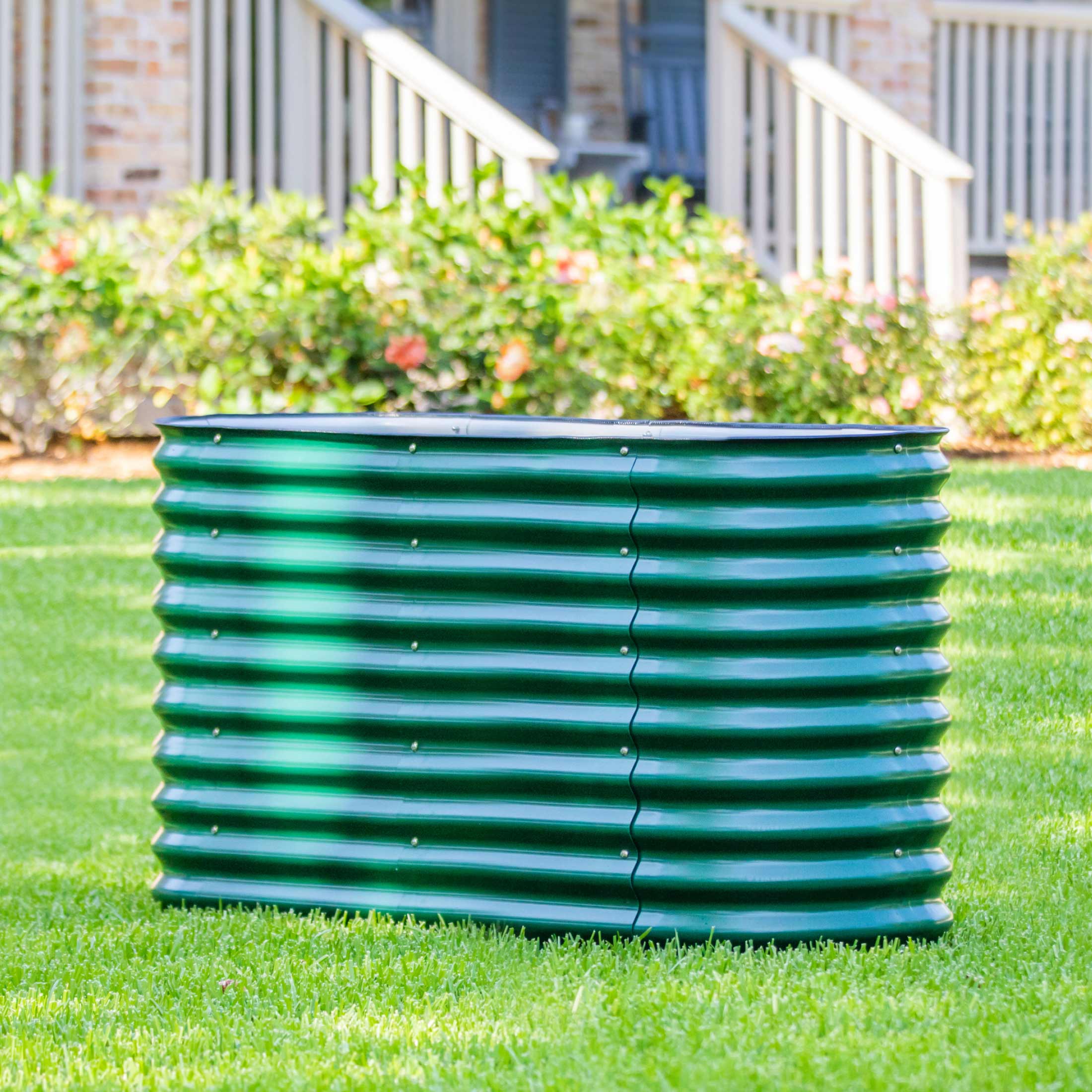 32" Tall 4 In 1 Modular Metal Raised Garden Bed Kit | Vego Garden